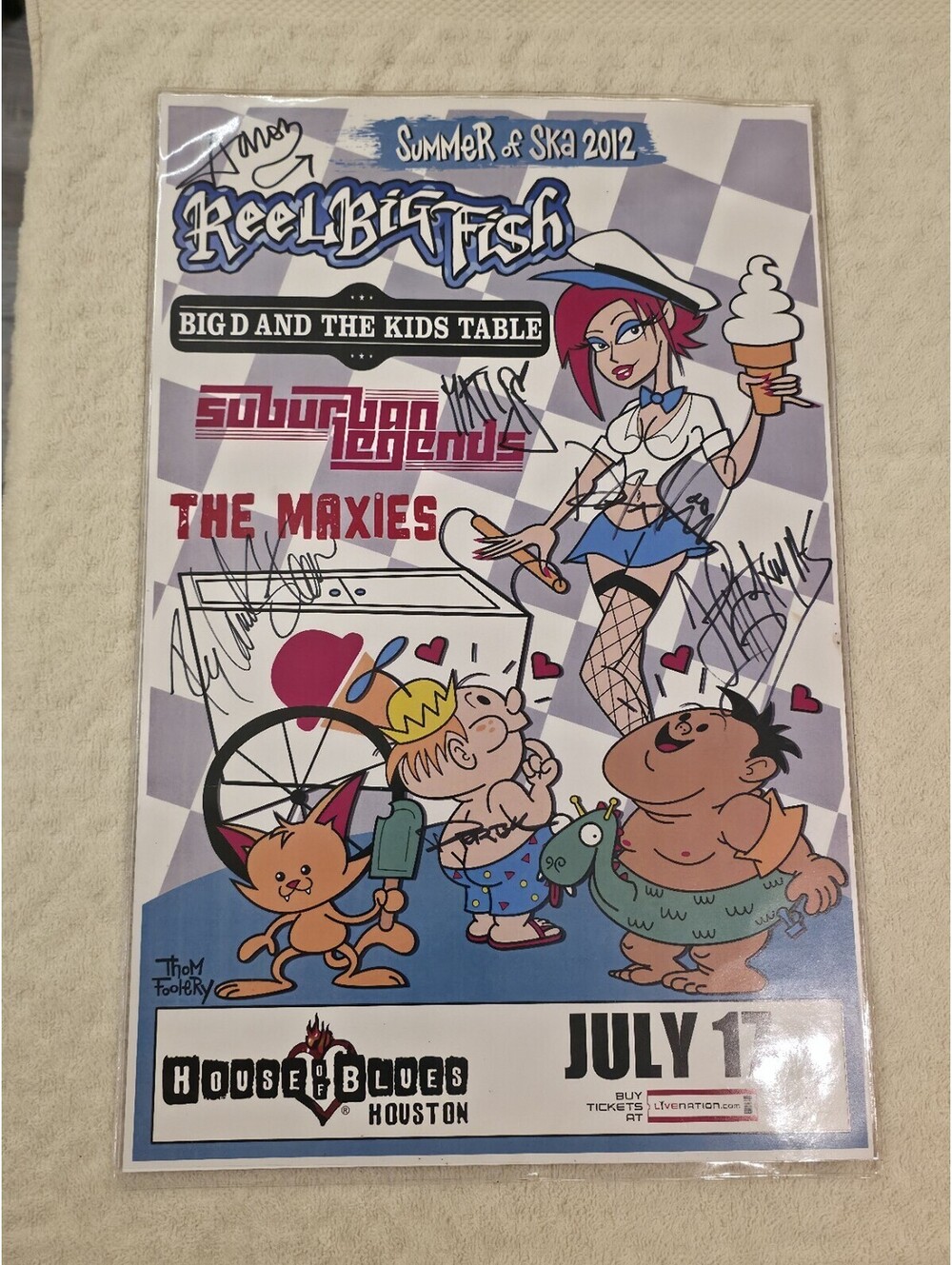 Reel Big Fish Autographed Signed Poster 17inch X 11 Inch Authentic